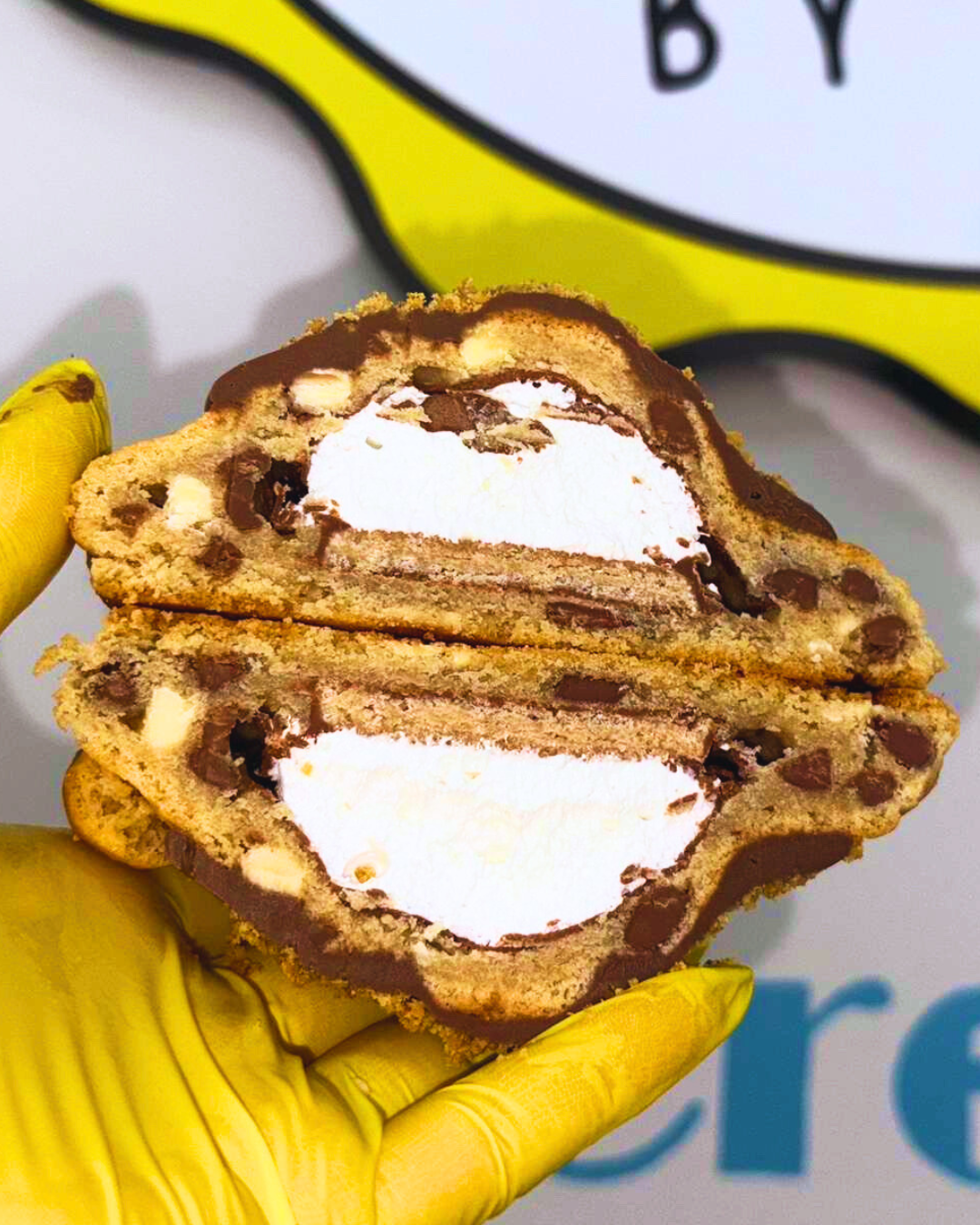 Smores stuffed cookie