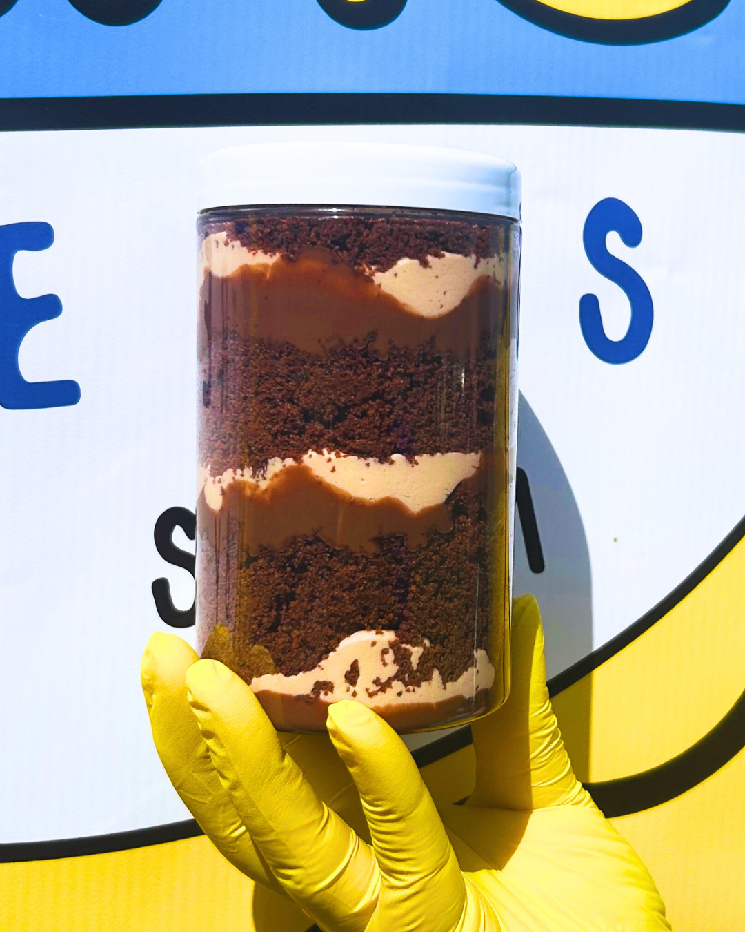 Double chocolate cake jar