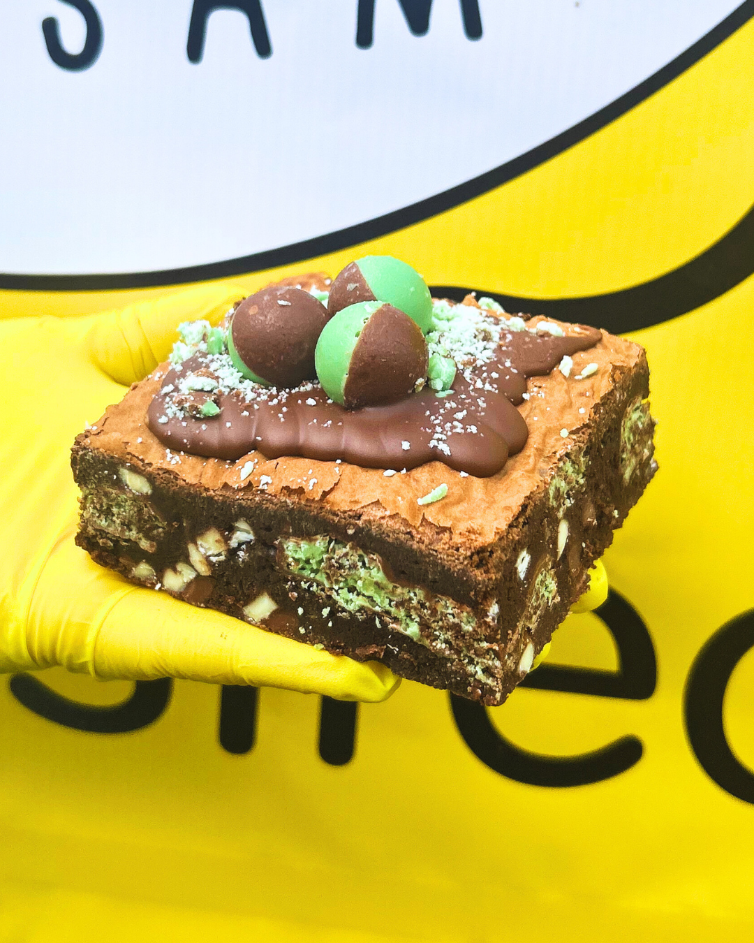Mint aero brownie