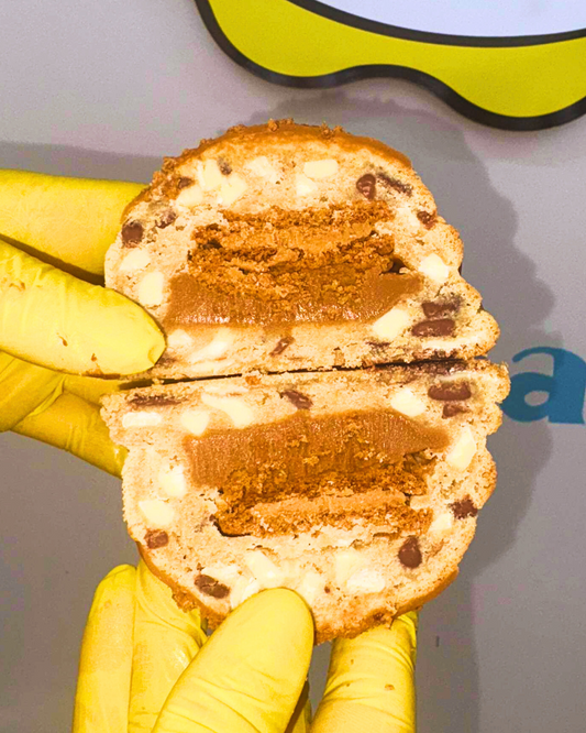 Biscoff stuffed cookie