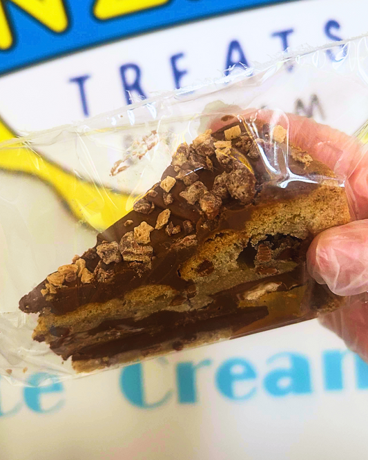 Kit-kat Salted Caramel Cookie Pie
