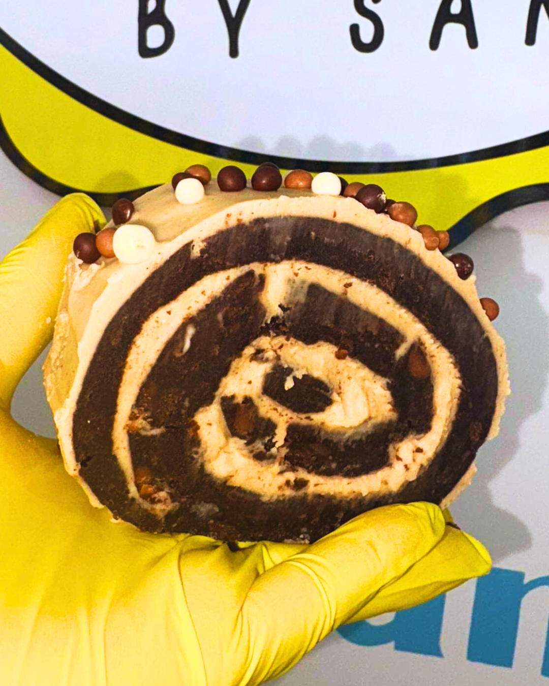 Kinder brownie log