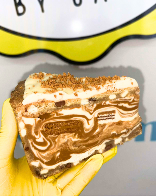 Biscoff and White Chocolate Cookie Pie