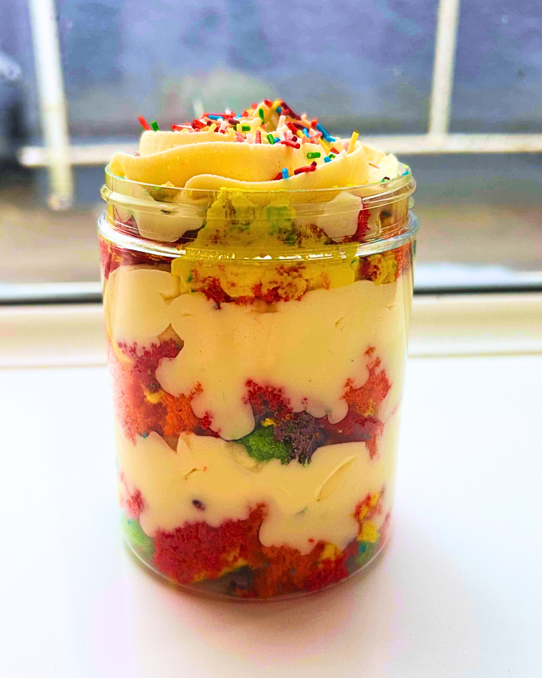 Rainbow Cake Jar